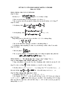 Ðề thi tuyển sinh đại học khối a năm 2008 môn thi : toán