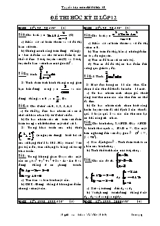 Giáo án Đề thi học kỳ II lớp 12 môn toán