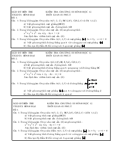 Giáo án Kiểm tra chương III hình học 12