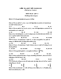 Giáo án Kiểm tra một tiết chương II (thời gian: 45 phút) môn toán lớp 11