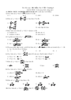 Giáo án lớp 11 môn Đại số - Bài kiểm tra 1 tiết chương 5