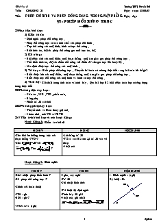 Giáo án lớp 11 môn Hình học - Bài 3: Phép đối xứng trục