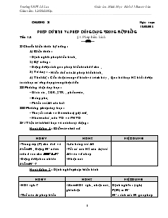 Giáo án lớp 11 môn Hình học - Tiết 1, 2 - Bài 1: Phép biến hình