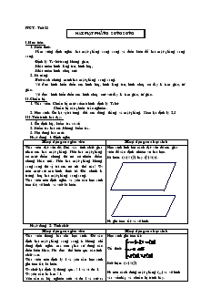Giáo án lớp 11 môn Hình học - Tiết 25 - Hai mặt phẳng song song