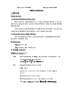Giáo án lớp 12 môn Đại số - Tiết 12: Bài tập