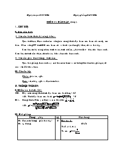 Giáo án lớp 12 môn Đại số - Tiết 13: Bài tập (tiếp)