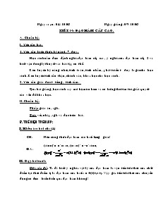 Giáo án lớp 12 môn Đại số - Tiết 14: Đạo hàm cấp cao