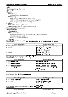 Giáo án lớp 12 môn Đại số - Tiết 15, 16: Bài tập về số phức