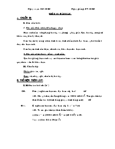 Giáo án lớp 12 môn Đại số - Tiết 15: Bài tập