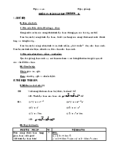 Giáo án lớp 12 môn Đại số - Tiết 17: Bài tập ôn chương I