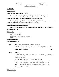 Giáo án lớp 12 môn Đại số - Tiết 24: Bài tập