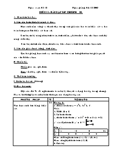 Giáo án lớp 12 môn Đại số - Tiết 44: Bài tập ôn chương II
