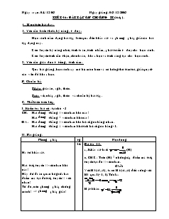 Giáo án lớp 12 môn Đại số - Tiết 46: Bài tập ôn chương II (tiếp)