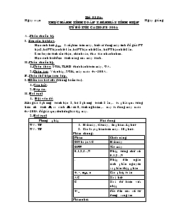 Giáo án lớp 12 môn Đại số - Tiết 85, 86: Thực hành tính toán trên máy tính điện tử bỏ túi casio fx-500a