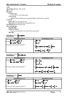 Giáo án lớp 12 môn Đại số - Tiết 9, 10: Bài tập về tích phân