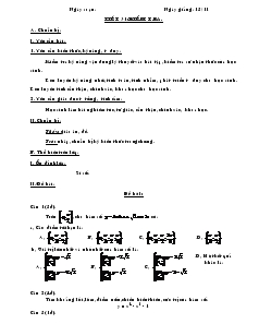 Giáo án lớp 12 môn Đại số - Tiết thứ 31: Kiểm tra