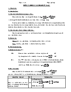 Giáo án lớp 12 môn Đại số - Tiết thứ 39: Khảo sát hàm số (tiếp)