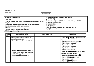 Giáo án lớp 12 môn Giải tích - Bài tập (tiếp)