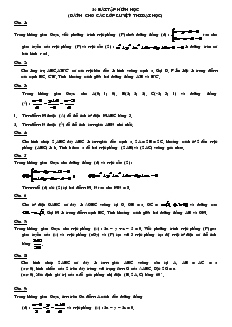 Giáo án lớp 12 môn Hình học - 24 bài tập hình học (dành cho các lớp luyện thi đại học)