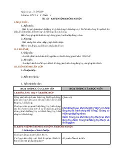 Giáo án lớp 12 môn Hình học - Bài:  01 – Khái niệm khối đa diện