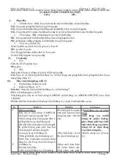 Giáo án lớp 12 môn Hình học - Bài 1: Khái niệm về khối đa diện (tiết 4)