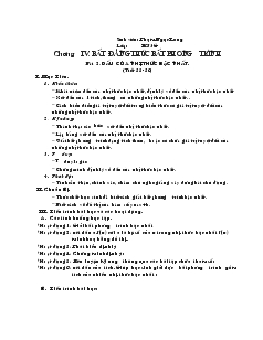 Giáo án lớp 12 môn Hình học - Bài 2: Dấu của nhị thức bậc nhất (tiết 35-36)