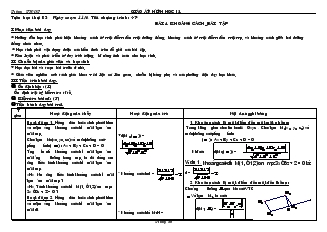 Giáo án lớp 12 môn Hình học - Bài 4: Khoảng cách - bài tập