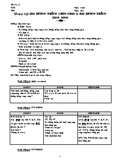 Giáo án lớp 12 môn Hình học - Bài tập hai đường thẳng chéo nhau và hai đường thẳng song song