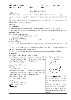 Giáo án lớp 12 môn Hình học - Bài tập mặt cầu (tiết 3)