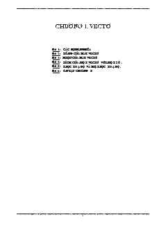 Giáo án lớp 12 môn Hình học - Chương 1: Vectơ