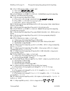 Giáo án lớp 12 môn Hình học - Chương IV: Phương trình mặt phẳng-Phương trình đường thẳng