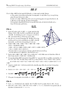 Giáo án lớp 12 môn Hình học - Đề 37 ôn thi tốt nghiệp