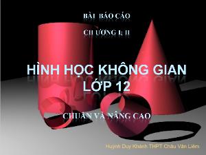 Giáo án lớp 12 môn Hình học - Định nghĩa hình đa diện