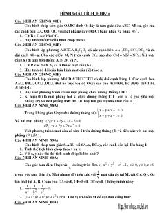 Giáo án lớp 12 môn Hình học - Hình giải tích