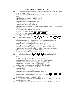 Giáo án lớp 12 môn Hình học - Hình học không gian (tiếp)