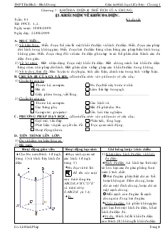 Giáo án lớp 12 môn Hình học - Khái niệm về khối đa diện - THPT Tân Bình - Bình Dương