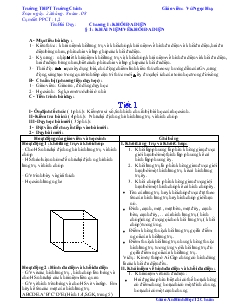 Giáo án lớp 12 môn Hình học - Khái niệm về khối đa diện - Vũ Ngọc Huy
