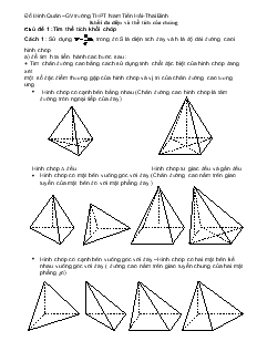 Giáo án lớp 12 môn Hình học - Khối đa diện và thể tích của chúng