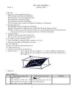 Giáo án lớp 12 môn Hình học - Ôn tập chương 01