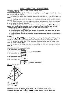 Giáo án lớp 12 môn Hình học - Phần 1 : Hình học không gian