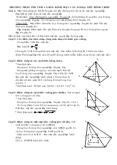 Giáo án lớp 12 môn Hình học - Phương pháp tìm tâm và bán kính mặt cầu ngoại tiếp hình chóp
