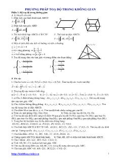 Giáo án lớp 12 môn Hình học - Phương pháp toạ độ trong không gian (tiết 4)
