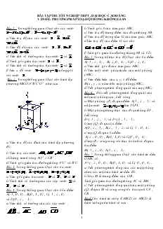 Giáo án lớp 12 môn Hình học - Phương pháp về toạ độ trong không gian (tiếp)
