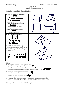 Giáo án lớp 12 môn Hình học - Thể tích khối đa diện (tiếp)