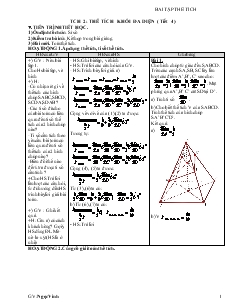 Giáo án lớp 12 môn Hình học - Thể tích khối đa diện ( tiết 4)
