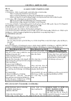 Giáo án lớp 12 môn Hình học - Tiết 1, 2 - Bài 01: Khái niệm về khối đa diện (tiếp)