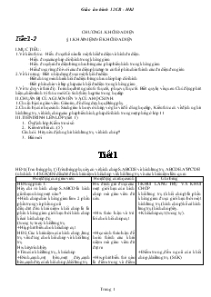 Giáo án lớp 12 môn Hình học - Tiết 1-2 - Bài 1: Khái niệm về các khối đa diện