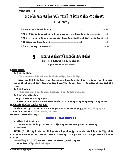 Giáo án lớp 12 môn Hình học - Tiết 1 - 2: Khái niệm về khối đa diện (tiếp)