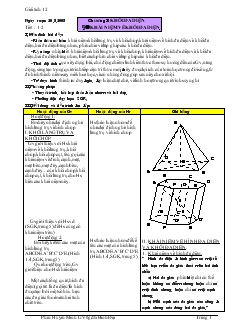 Giáo án lớp 12 môn Hình học - Tiết 1, 2: Khái niệm về khối đa diện (tiếp theo)