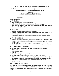 Giáo án lớp 12 môn Hình học - Tiết 1: Hệ toạ độ trong không gian